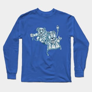 Marley and Marley Statler and Waldorf Muppet Christmas Carol inspired illustration Long Sleeve T-Shirt